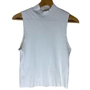 Madewell Wide Ribbed Mock Neck Sweater Tank Size Large